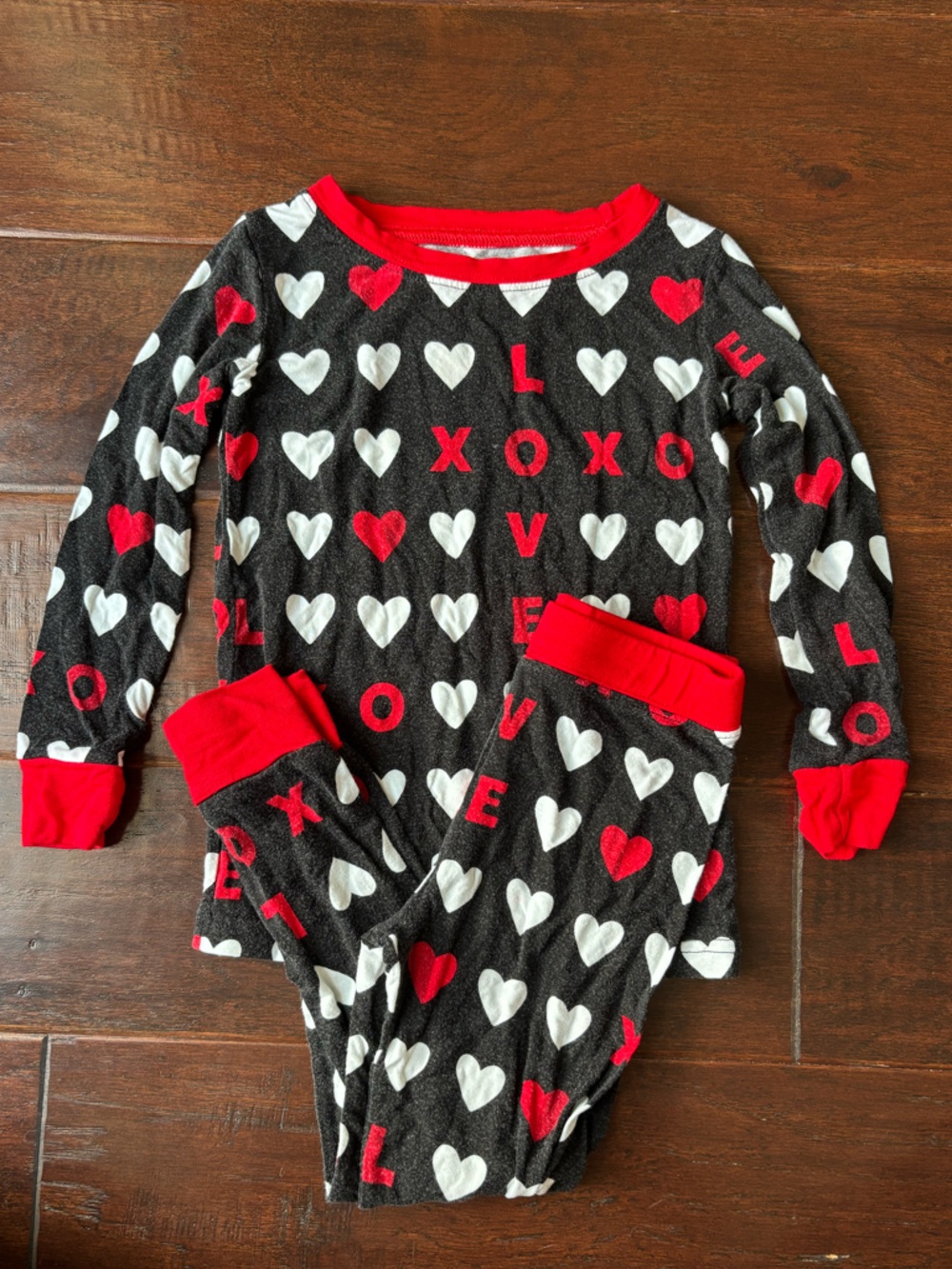 Little Sleepies XOXO Black Pajama Set